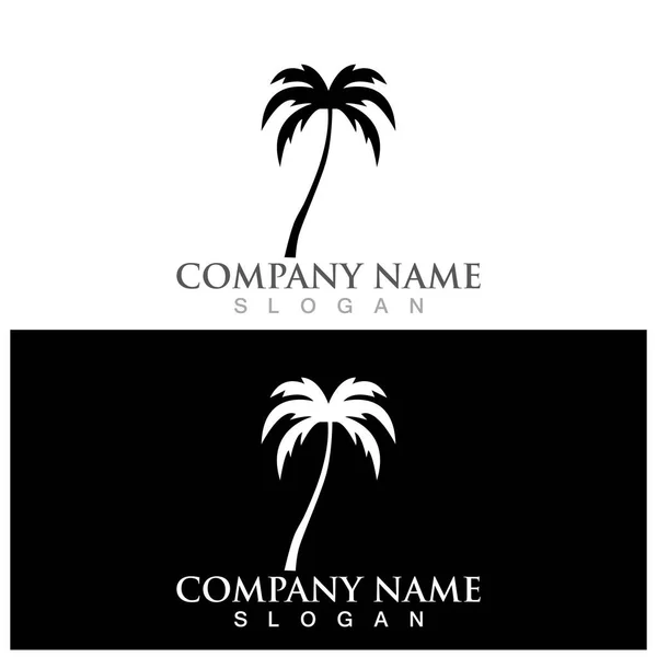 Palm Tree Summer Icon Vector Illustration Template Design — Image vectorielle