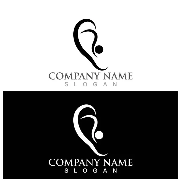 Hearing Logo Template Vector Icon Design — Stock Vector