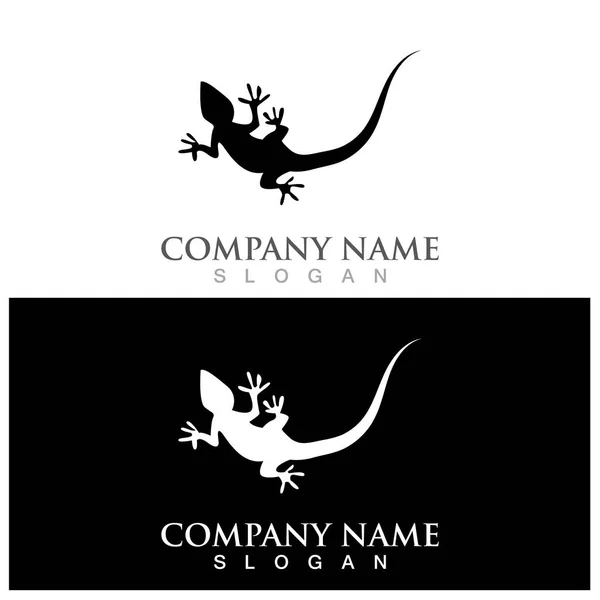 Lizard Logo Icon Vector Illustration Template Design — Vettoriale Stock
