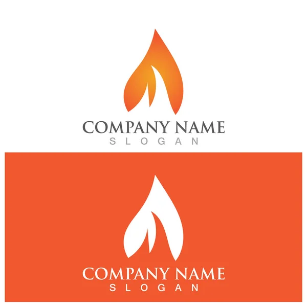 Fire Flame Logo Icon Vector Illustration Template Design — ストックベクタ