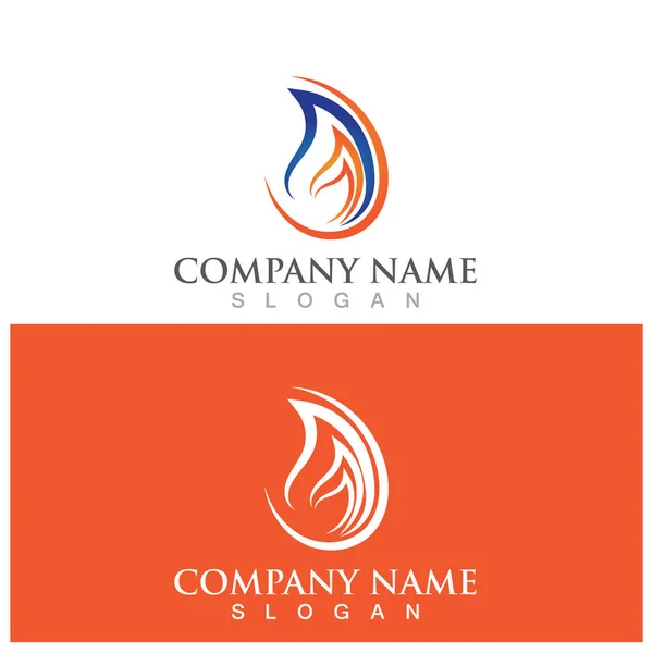 Fire Flame Logo Icon Vector Illustration Template Design — Stock vektor