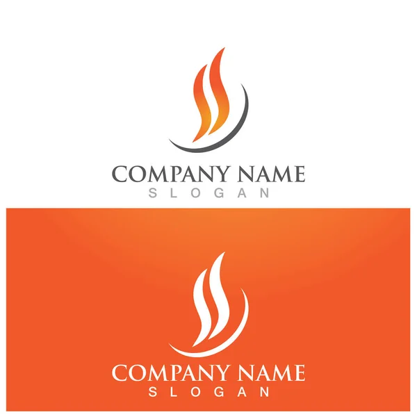 Fire Flame Logo Icon Vector Illustration Template Design —  Vetores de Stock