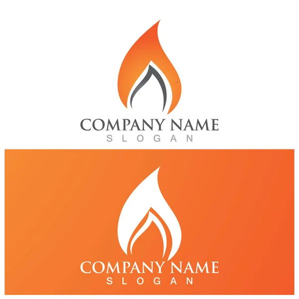 Feuer Flamme Logo Symbol Vektor Illustration Vorlage Design — Stockvektor