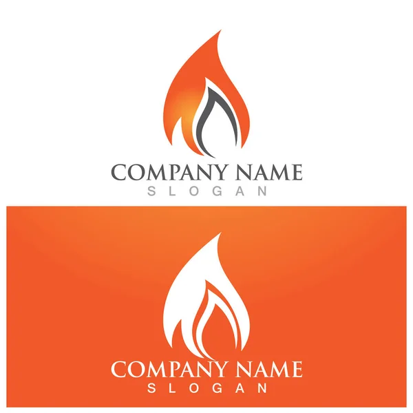 Fire Flame Logo Icon Vector Illustration Template Design — Archivo Imágenes Vectoriales