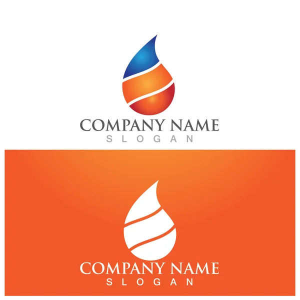 Fire Flame Logo Icon Vector Illustration Template Design — 스톡 벡터