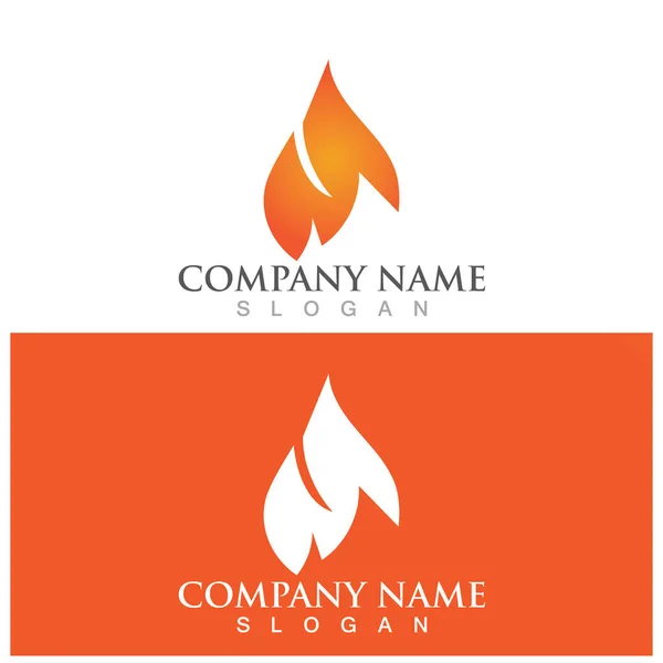 Fire Flame Logo Icon Vector Illustration Template Design — Stock vektor