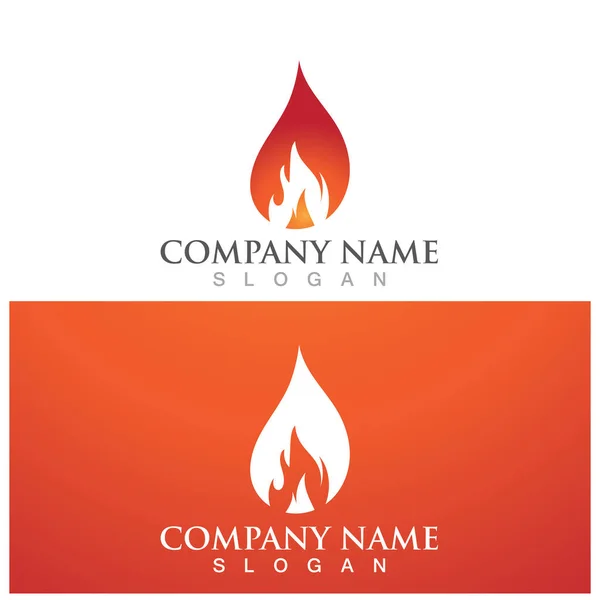 Feuer Flamme Logo Symbol Vektor Illustration Vorlage Design — Stockvektor