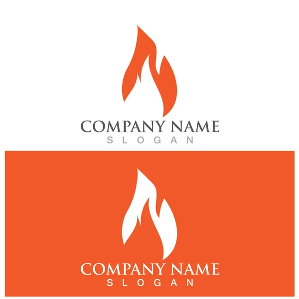 Fire Flame Logo Icon Vector Illustration Template Design — Stock vektor