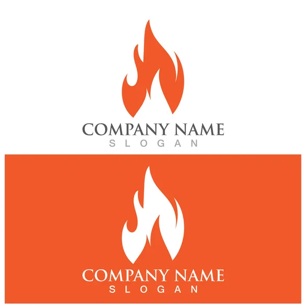 Fire Flame Logo Icon Vector Illustration Template Design — Stock vektor