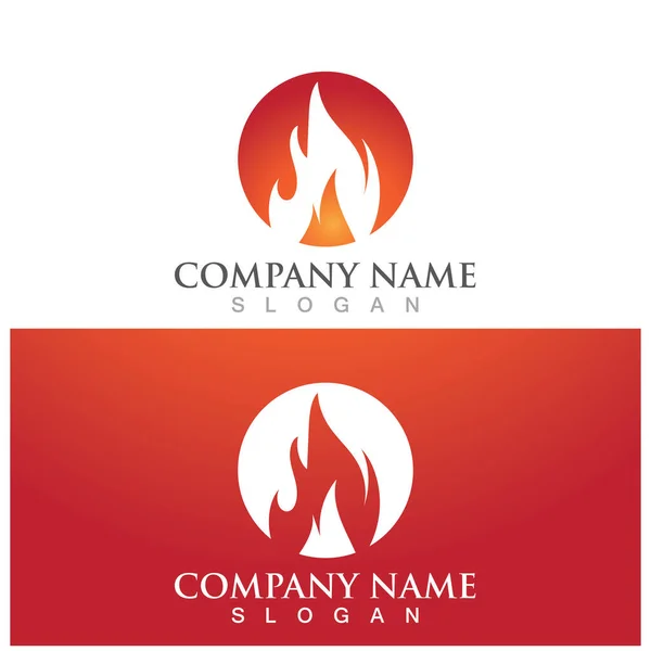 Fire Flame Logo Icon Vector Illustration Template Design — Archivo Imágenes Vectoriales