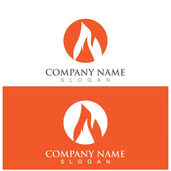 Fire Flame Logo Icon Vector Illustration Template Design — Stock vektor