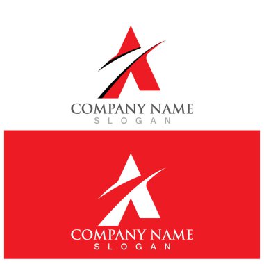 Bir Harf Şablonu vektör resimleme tasarımı