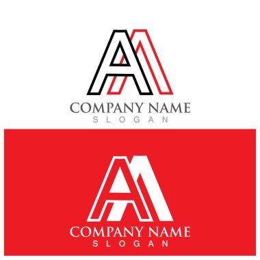 Bir Harf Şablonu vektör resimleme tasarımı