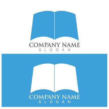 Kitap eğitimi simgesi vektör illüstrasyon şablonu tasarımı