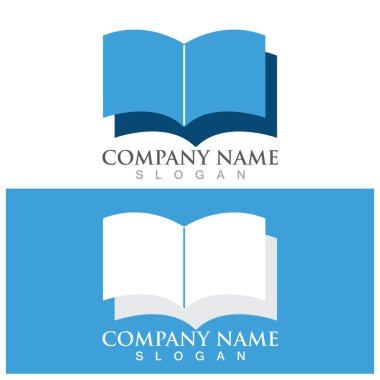 Kitap eğitimi simgesi vektör illüstrasyon şablonu tasarımı