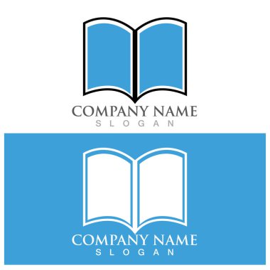 Kitap eğitimi simgesi vektör illüstrasyon şablonu tasarımı