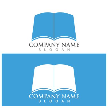 Kitap eğitimi simgesi vektör illüstrasyon şablonu tasarımı
