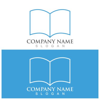 Kitap eğitimi simgesi vektör illüstrasyon şablonu tasarımı