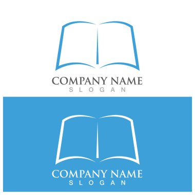 Kitap eğitimi simgesi vektör illüstrasyon şablonu tasarımı