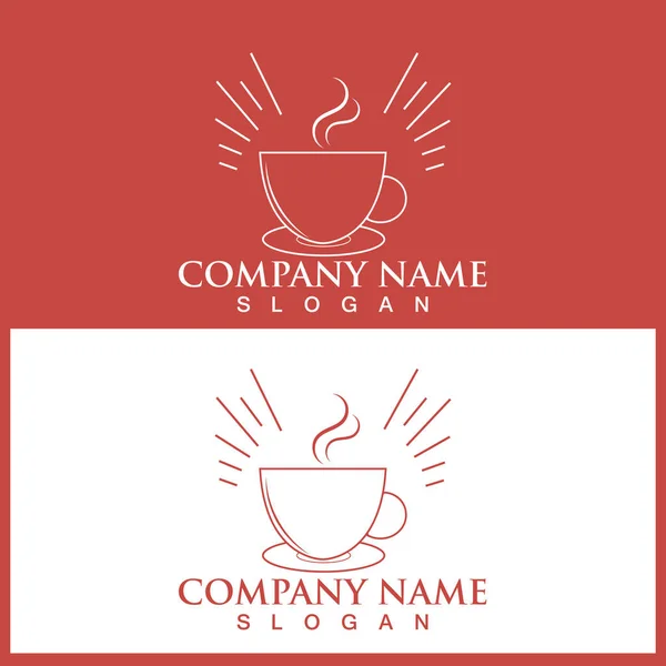 Coffee Cup Logo Template Vector Icon Design — Stock Vector