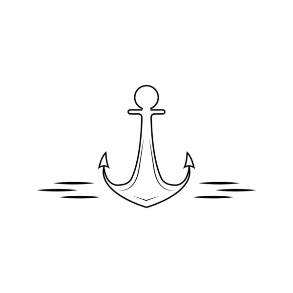 Anchor Icon Vector Illustration Template Design — Vector de stock