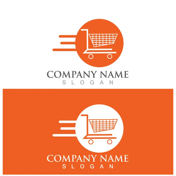 Shopping Trolley Icon Vector Illustration Template Design — Archivo Imágenes Vectoriales