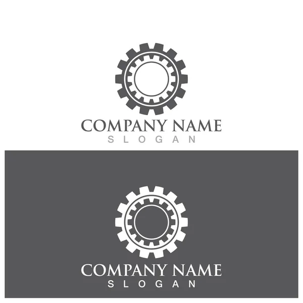 Modelo Logotipo Engrenagem Ícone Vetor Ilustração Design —  Vetores de Stock