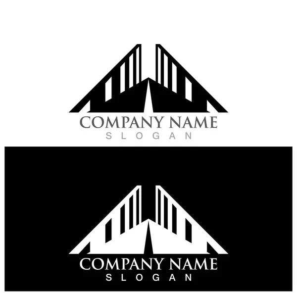 Desain Gambar Ikon Vektor Bridge Logo Template - Stok Vektor