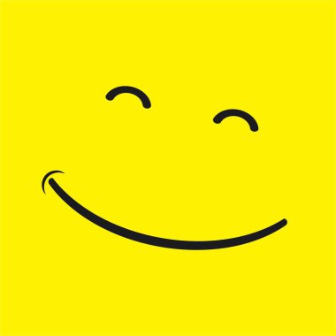 gülen yüz simgesi vektör çizim şablonu tasarımı