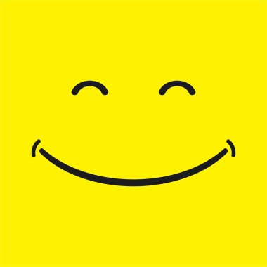 Gülümse ikon vektör illüstrasyon şablonu tasarımı