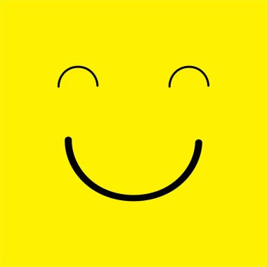 Gülümse ikon vektör illüstrasyon şablonu tasarımı