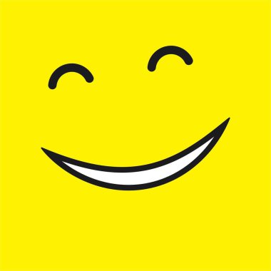 Gülümse ikon vektör illüstrasyon şablonu tasarımı
