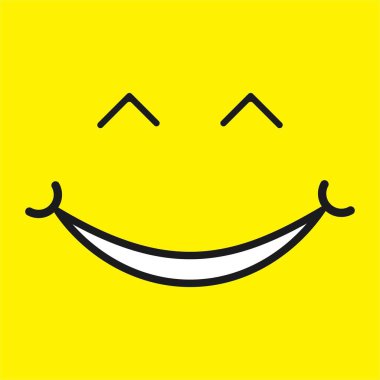 Gülümse ikon vektör illüstrasyon şablonu tasarımı