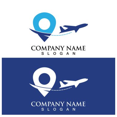 Uçak ikonu vektör illüstrasyon Logo Şablonu
