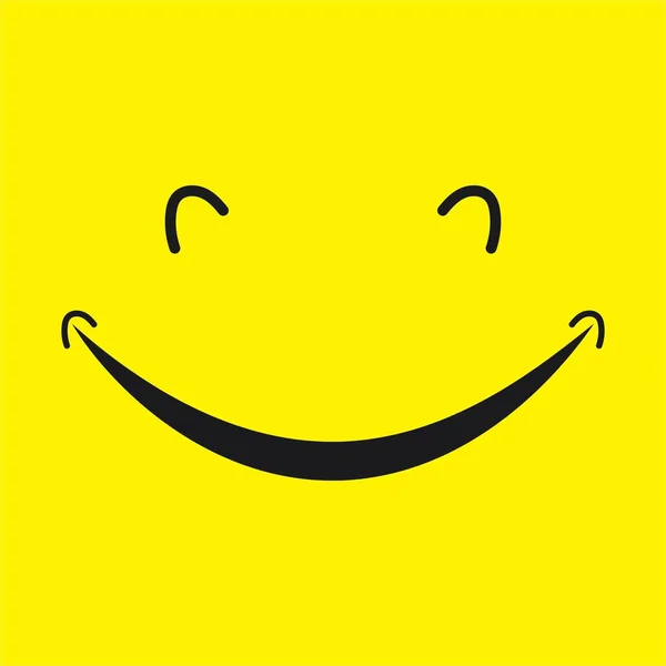 Smile Face Icon Vector Illustration Template Design — ストックベクタ