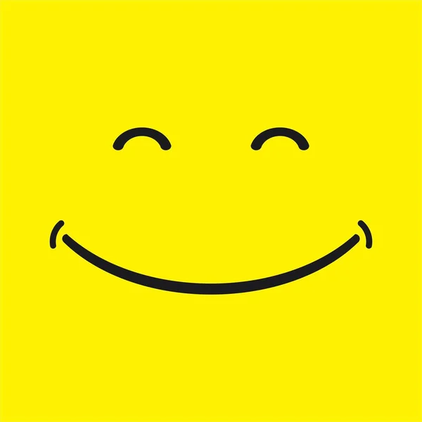 Smile Face Icon Vector Illustration Template Design — Stok Vektör