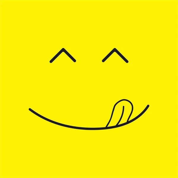 Smile Face Icon Vector Illustration Template Design - Stok Vektor
