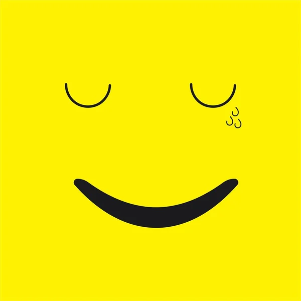 Smile Face Icon Vector Illustration Template Design — стоковый вектор