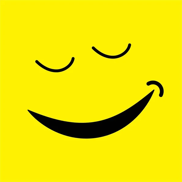 Glimlach Pictogram Vector Illustratie Template Ontwerp — Stockvector