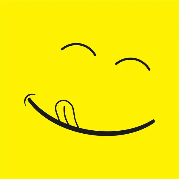 Smile Icon Vector Illustration Template Design — Image vectorielle