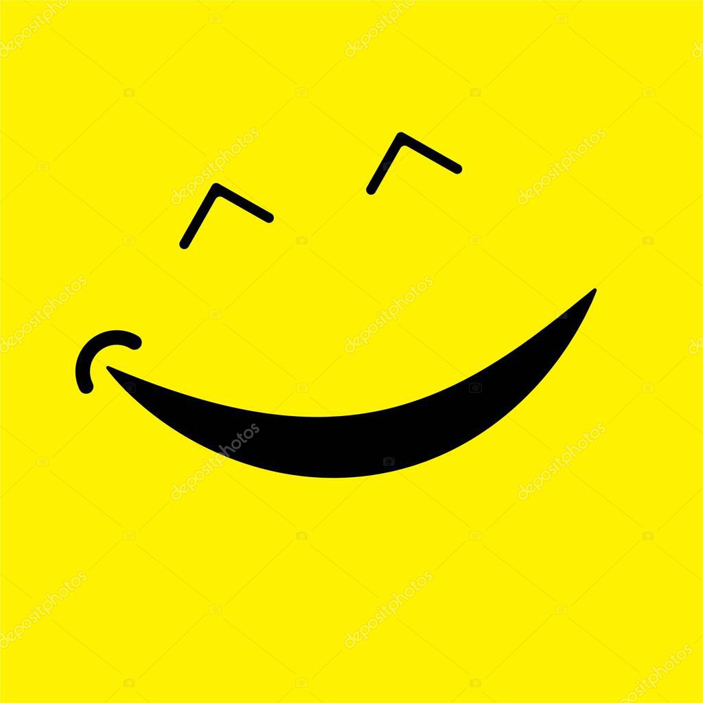 Smile face icon vector illustration template design