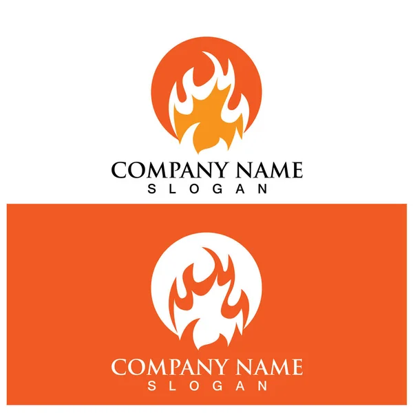 Fire Flame Logo Icon Vector Illustration Template Design — Stock vektor