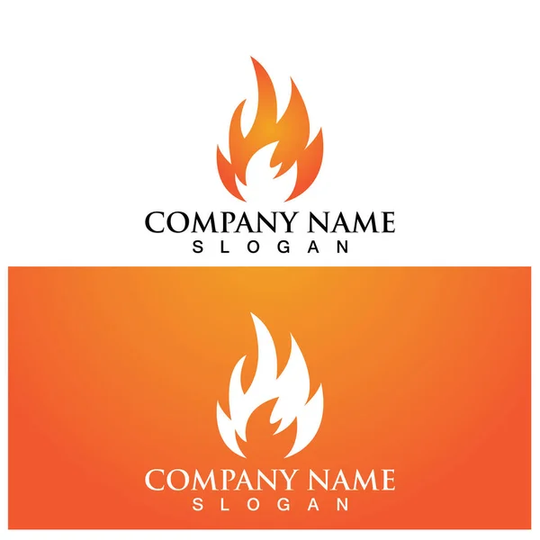 Fire Flame Logo Icon Vector Illustration Template Design — Archivo Imágenes Vectoriales