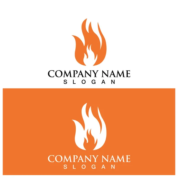 Feuer Flamme Logo Symbol Vektor Illustration Vorlage Design — Stockvektor