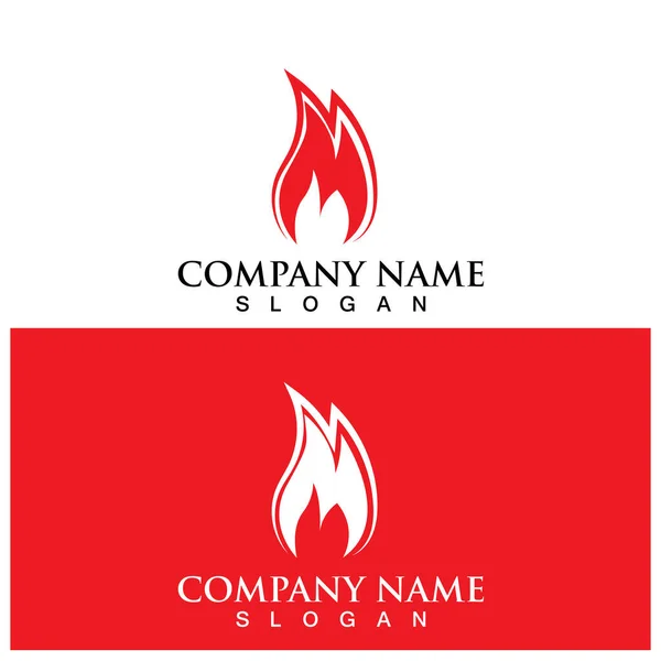 Fire Flame Logo Icon Vector Illustration Template Design — Archivo Imágenes Vectoriales