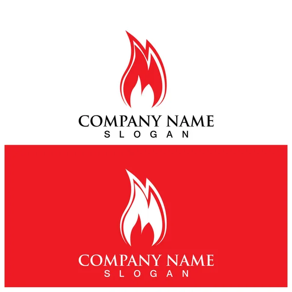 Fire Flame Logo Icon Vector Illustration Template Design — Stock vektor