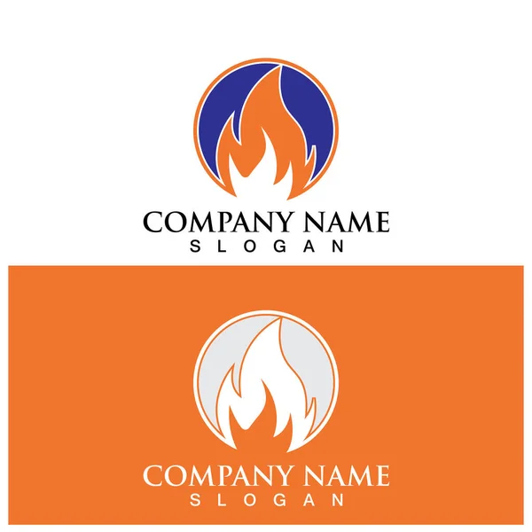 Fire Flame Logo Icon Vector Illustration Template Design — Archivo Imágenes Vectoriales