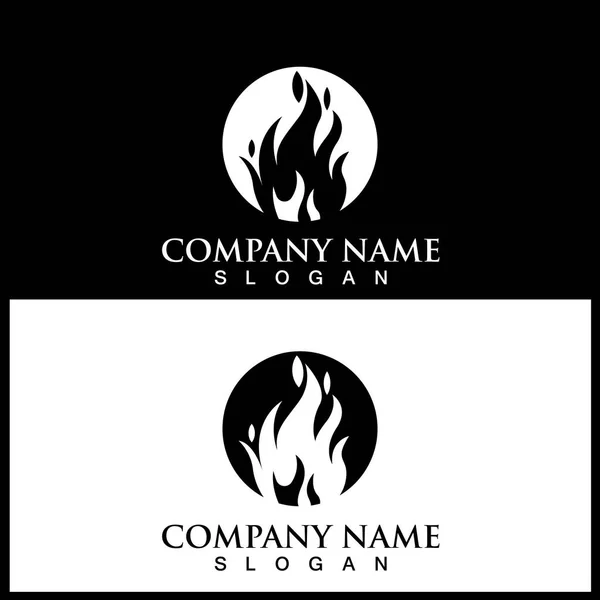 Fire Flame Logo Icon Vector Illustration Template Design — Wektor stockowy