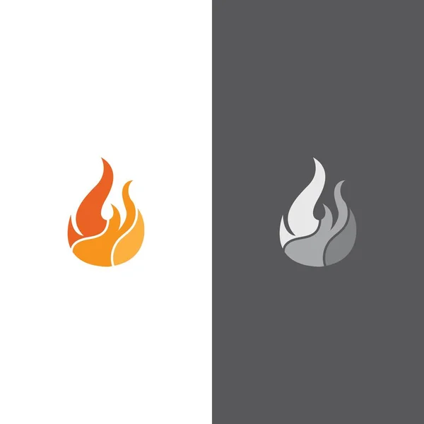 Fire Flame Logo Icon Vector Illustration Template Design — 스톡 벡터