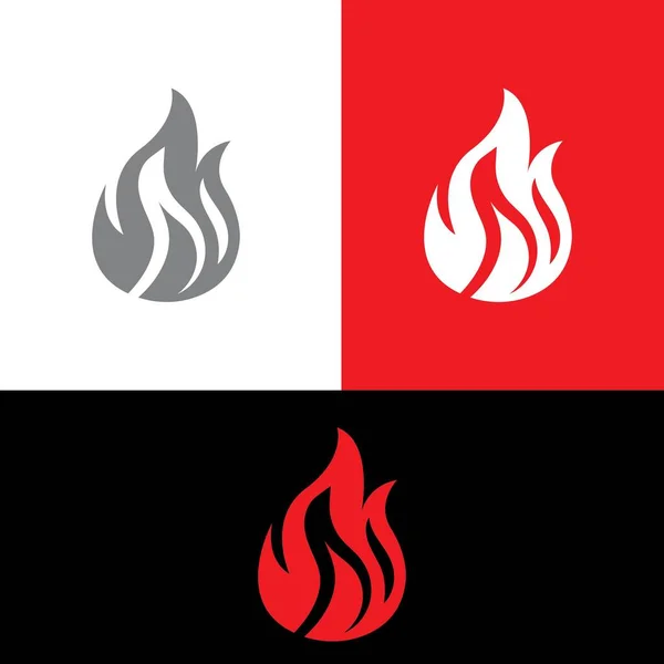 Fire Flame Logo Icon Vector Illustration Template Design — Vector de stock